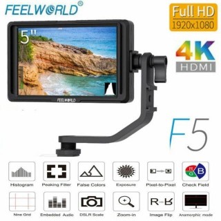 FeelWorld Monitor F5 5.0 Full HD HDMI On-Camera Monitor 4K